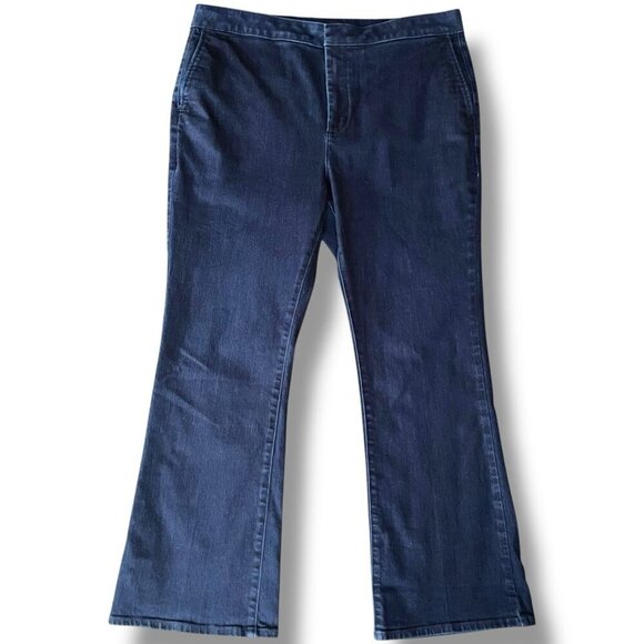 J Crew Womens Slim Trouser Jeans Sz 32P 32 Petite Dark Wash Flare Leg Stretch - Picture 4 of 10